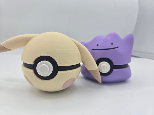 Pokémon Pokéball Inspired Clickers 3D print shown on a desk or display surface