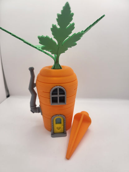 Carrot Fairy House (PLA - Indoor; PETG - Outdoor) | 3D Print