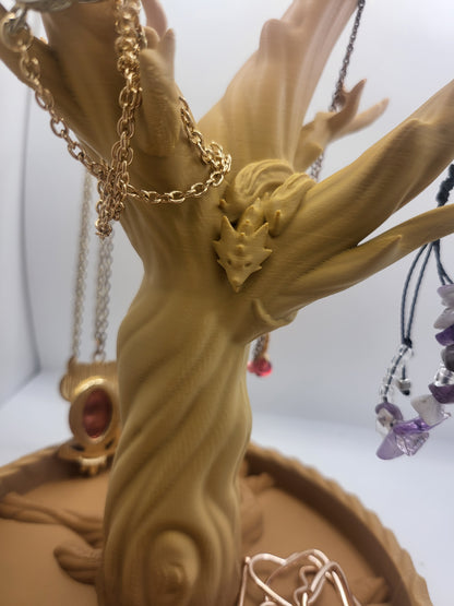 Fantasy Jewelry Tree with Small Dragon | 3D Print