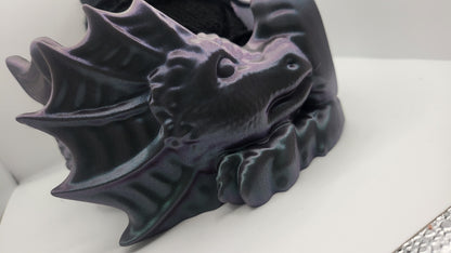 Dragon Yarn Bowl with optional Storage Holes for Hooks, Needles and Other Accessories | 3D Print