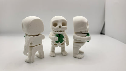 Tiny Skeleton Boy – Articulated 3D Print | Seasonal Variants (Heart, Clover, Santa Hat & More!)