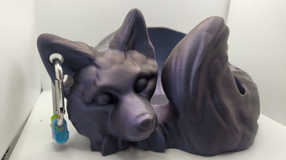 Fox Yarn Bowl with Storage Holes for Hooks, Needles, Stitch Markers or Other Accessories | 3D Print