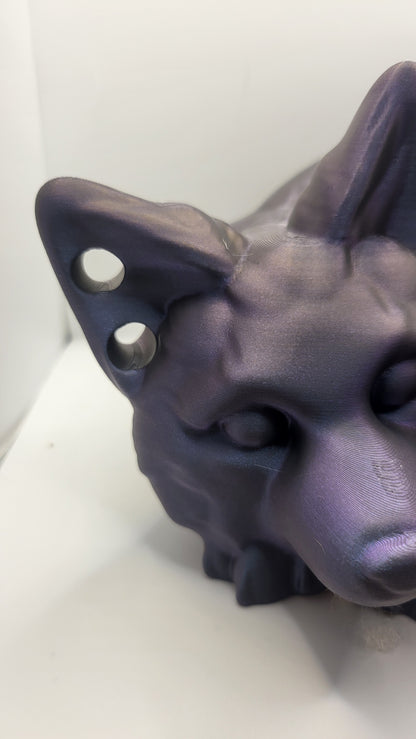 Fox Yarn Bowl with Storage Holes for Hooks, Needles, Stitch Markers or Other Accessories | 3D Print