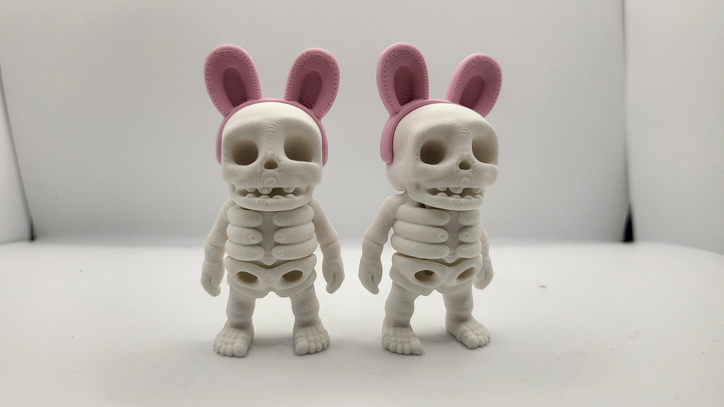 Tiny Skeleton Boy – Articulated 3D Print | Seasonal Variants (Heart, Clover, Santa Hat & More!)