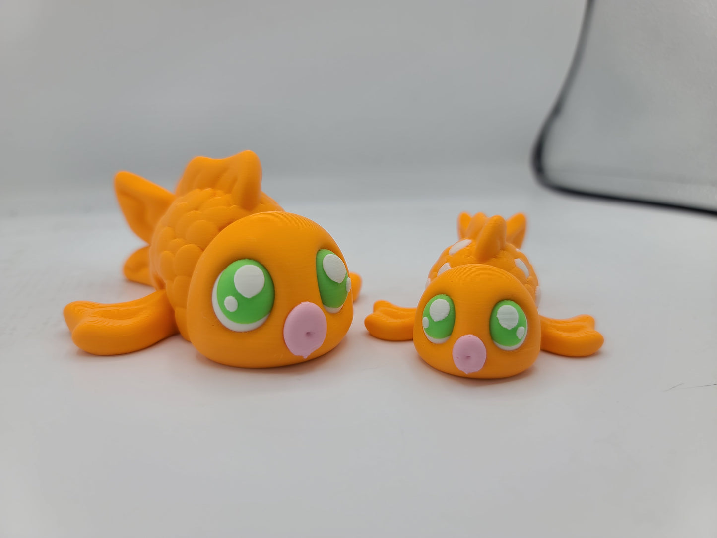 Cute Goldfish Flexi Plain or Accented Scales | Available in Two Sizes | 3D Print