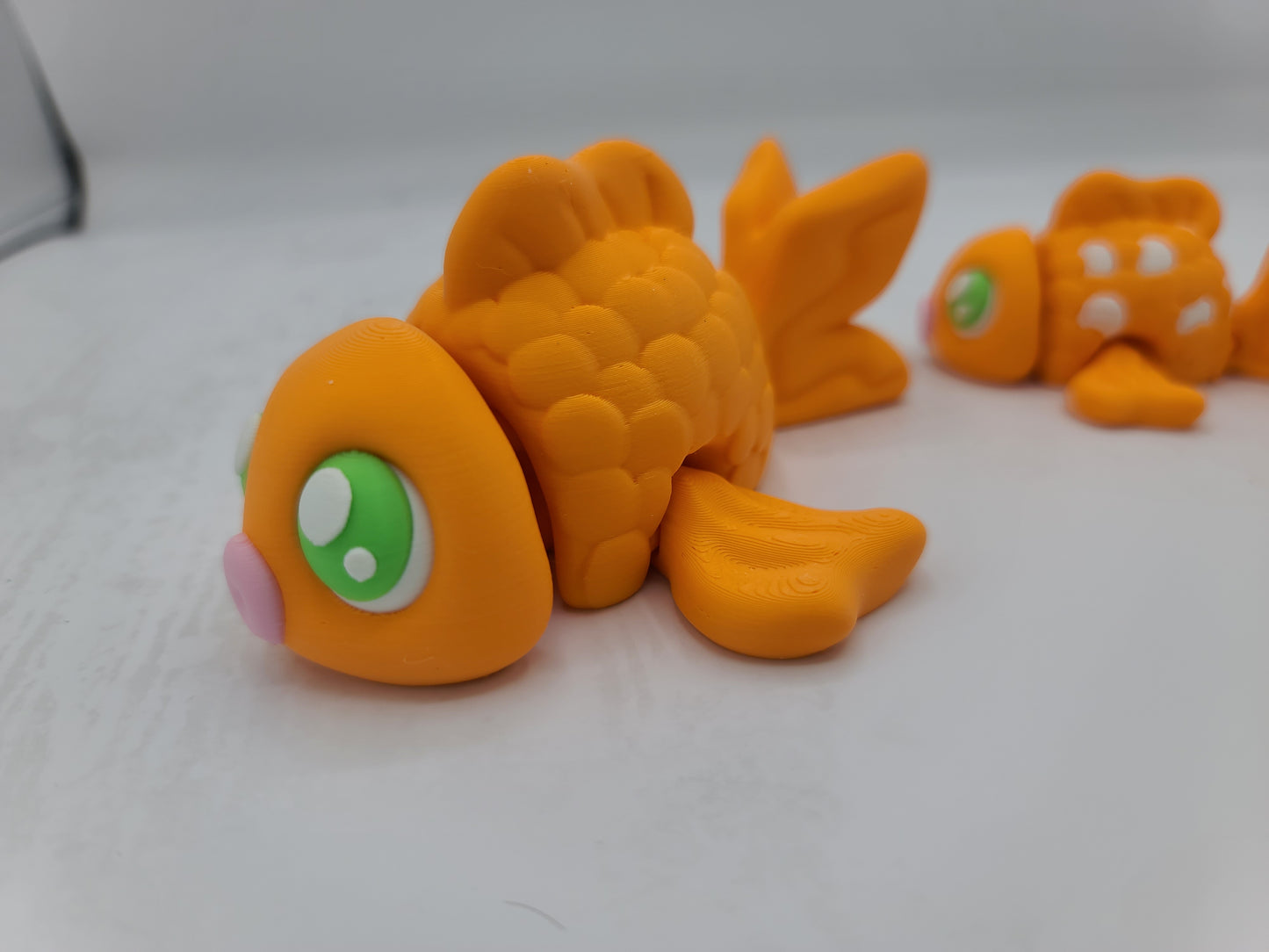 Cute Goldfish Flexi Plain or Accented Scales | Available in Two Sizes | 3D Print