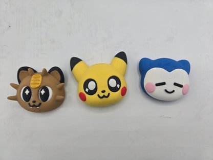 Pokemon Magnet Pikachu, Snorlax, Meowth, Bulbasaur, Squirtle, Charmander, Psyduck