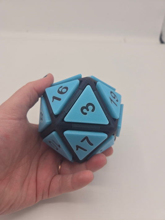 DnD Inspired Mechanical Key Fidget Clicker | D20, D12 and D10 Available | 3D Print