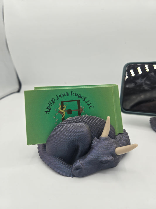 Sleeping Dragon Business Card or Phone Holder – 3D Printed