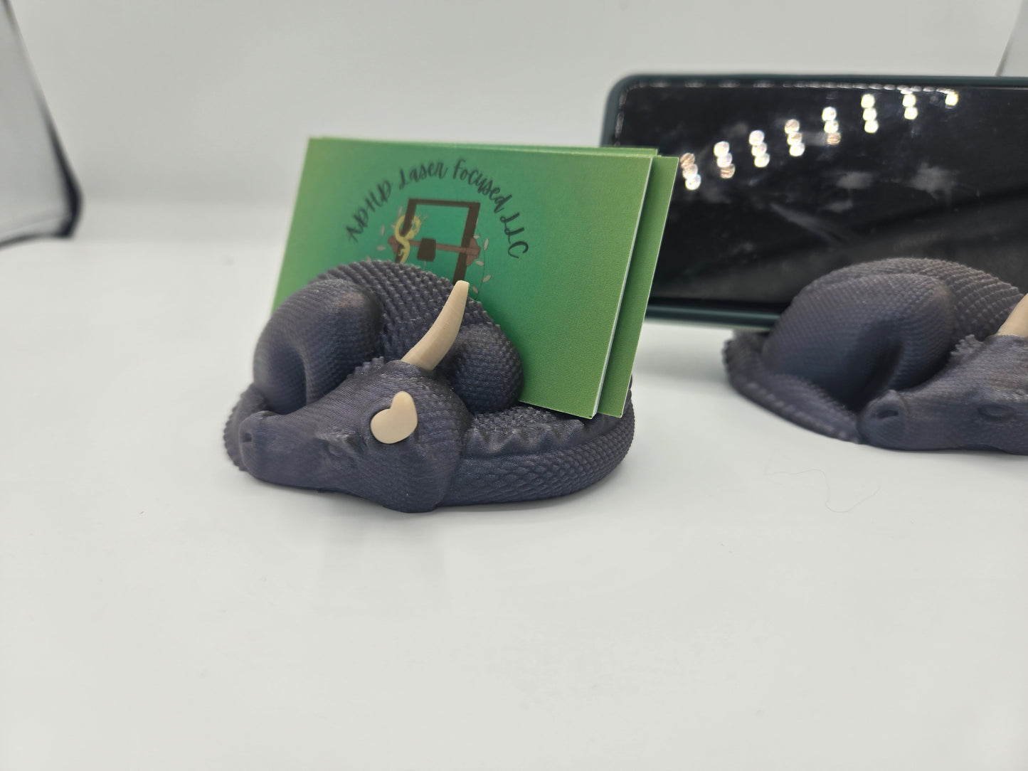 Sleeping Dragon Business Card or Phone Holder – 3D Printed