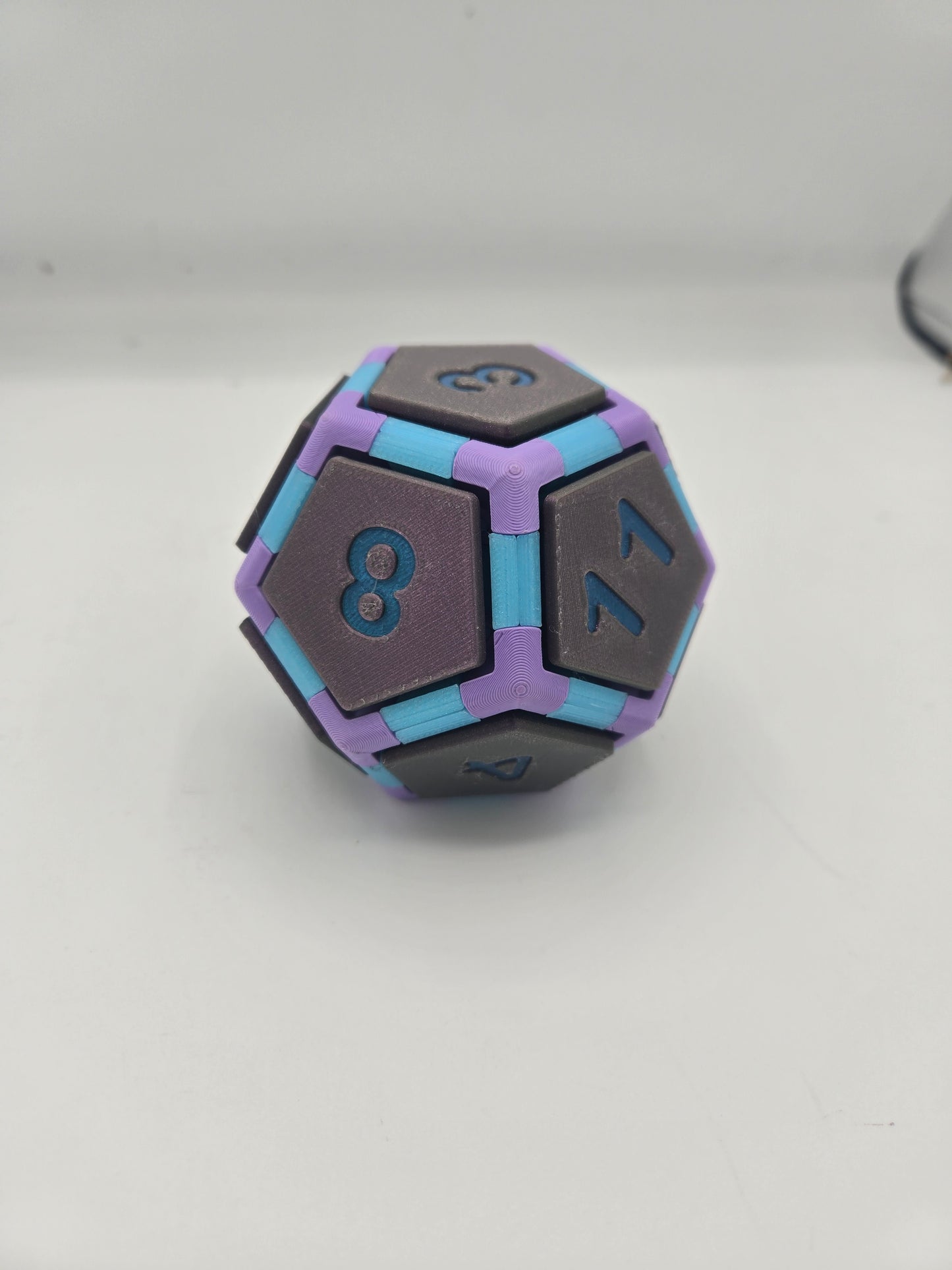 DnD Inspired Mechanical Key Fidget Clicker | D20, D12 and D10 Available | 3D Print