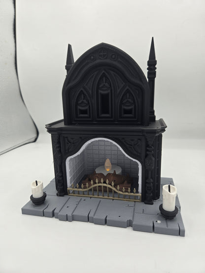 Gothic Fireplace LED Tealight Display Halloween 3D Print