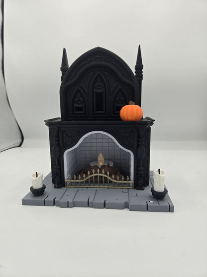 Gothic Fireplace LED Tealight Display Halloween 3D Print