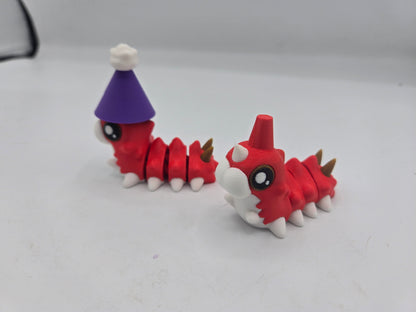Party Worm Wurmple Inspired Flexi 3D Print