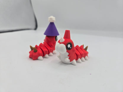 Party Worm Wurmple Inspired Flexi 3D Print