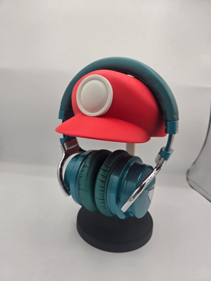 Plumber Hat Headphone Stand Gamer Setup 3D Print