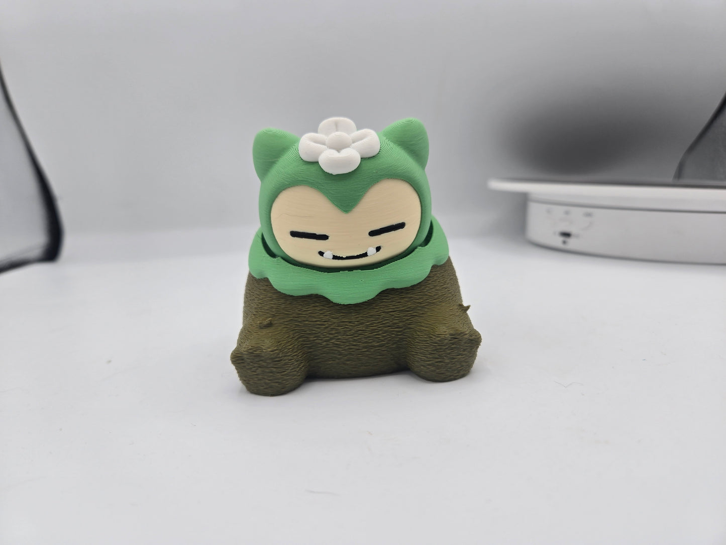 🌿 Chunky Mossy Friend Mechanical Key Fidget Clicker – 3D Printed