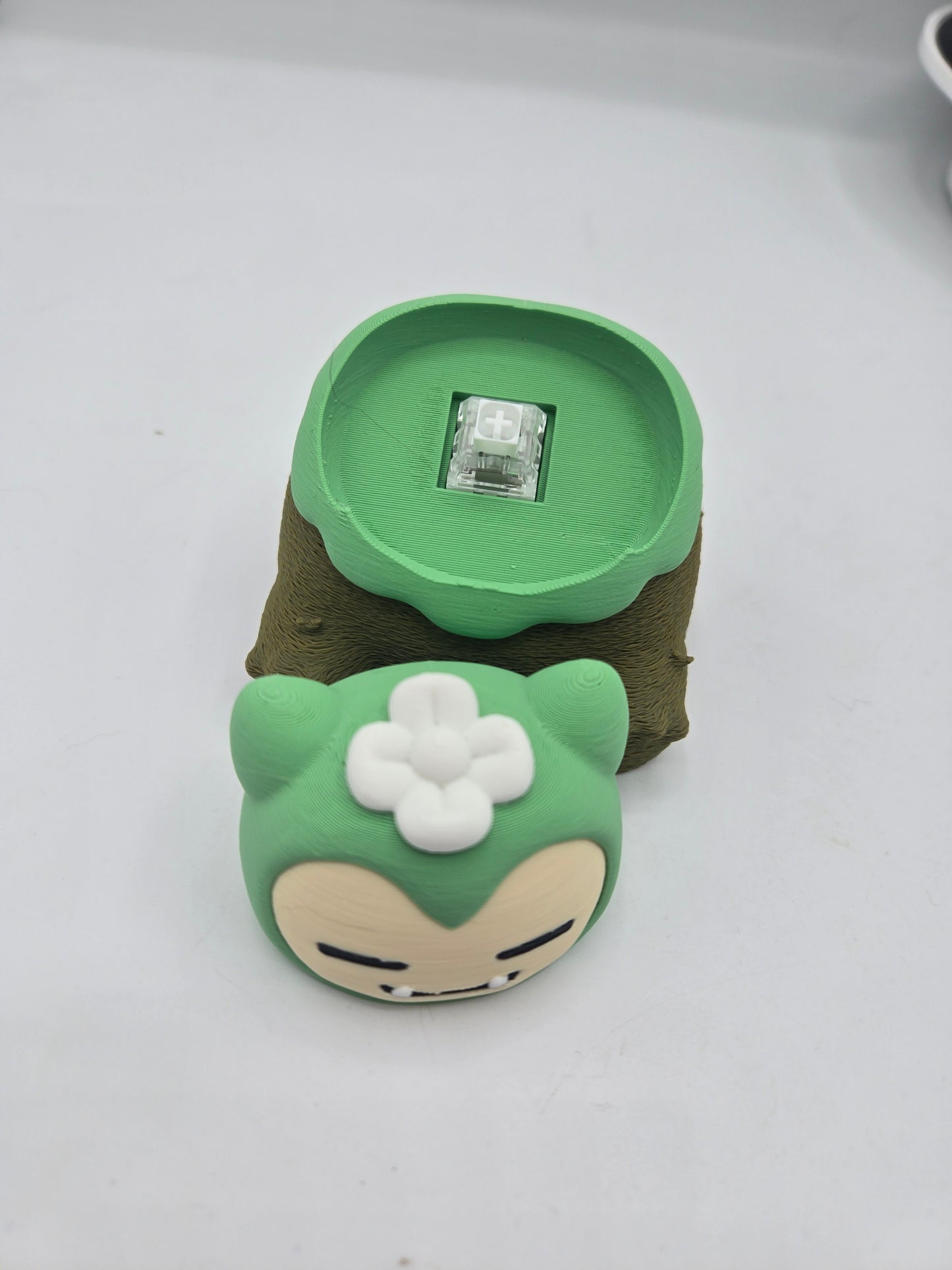 🌿 Chunky Mossy Friend Mechanical Key Fidget Clicker – 3D Printed