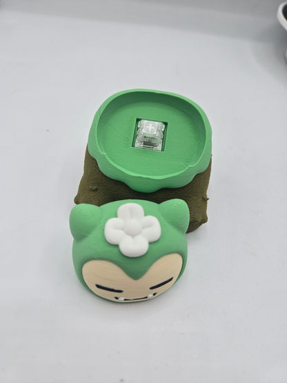 🌿 Chunky Mossy Friend Mechanical Key Fidget Clicker – 3D Printed