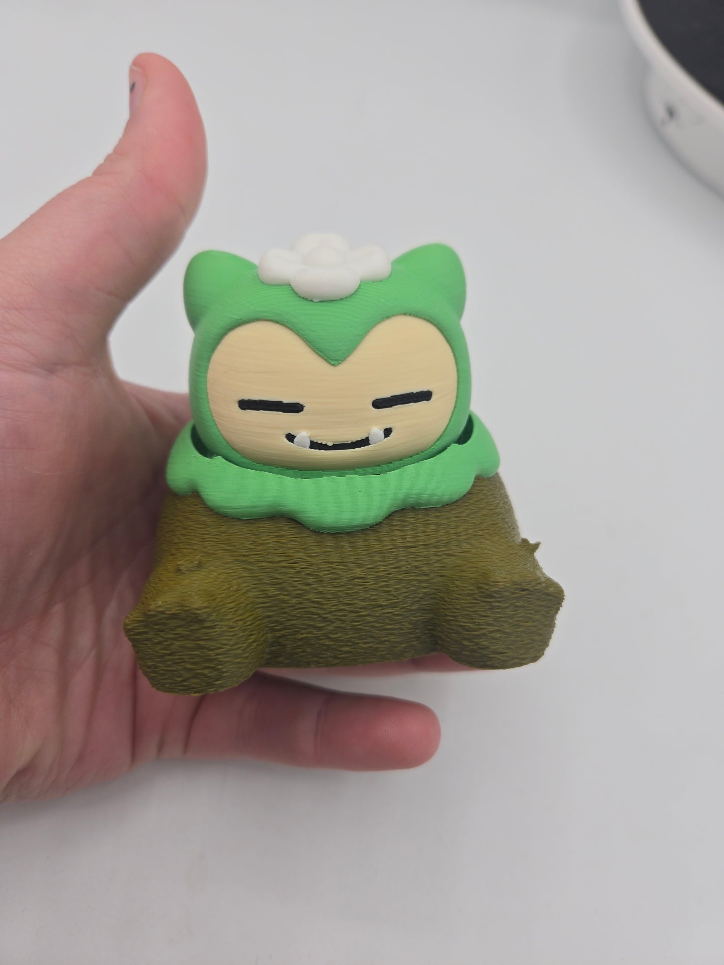 🌿 Chunky Mossy Friend Mechanical Key Fidget Clicker – 3D Printed