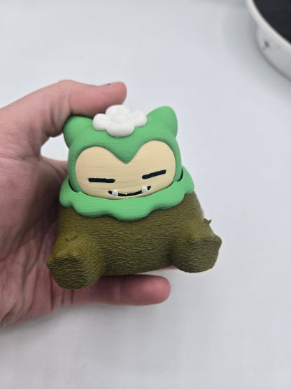 🌿 Chunky Mossy Friend Mechanical Key Fidget Clicker – 3D Printed