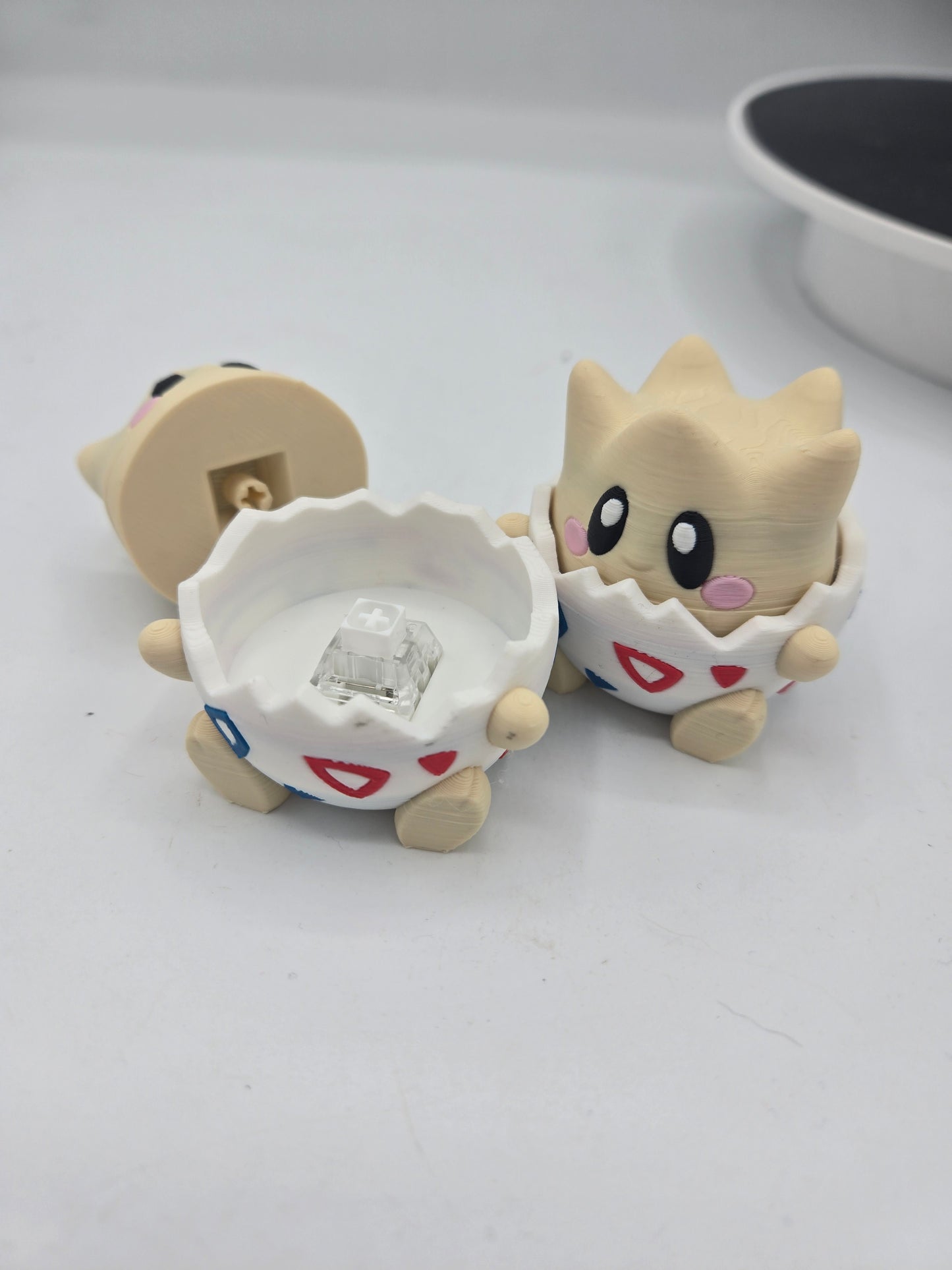 Togepi Pokémon-Themed Mechanical Key Switch Clicker Fidget – 3D Print