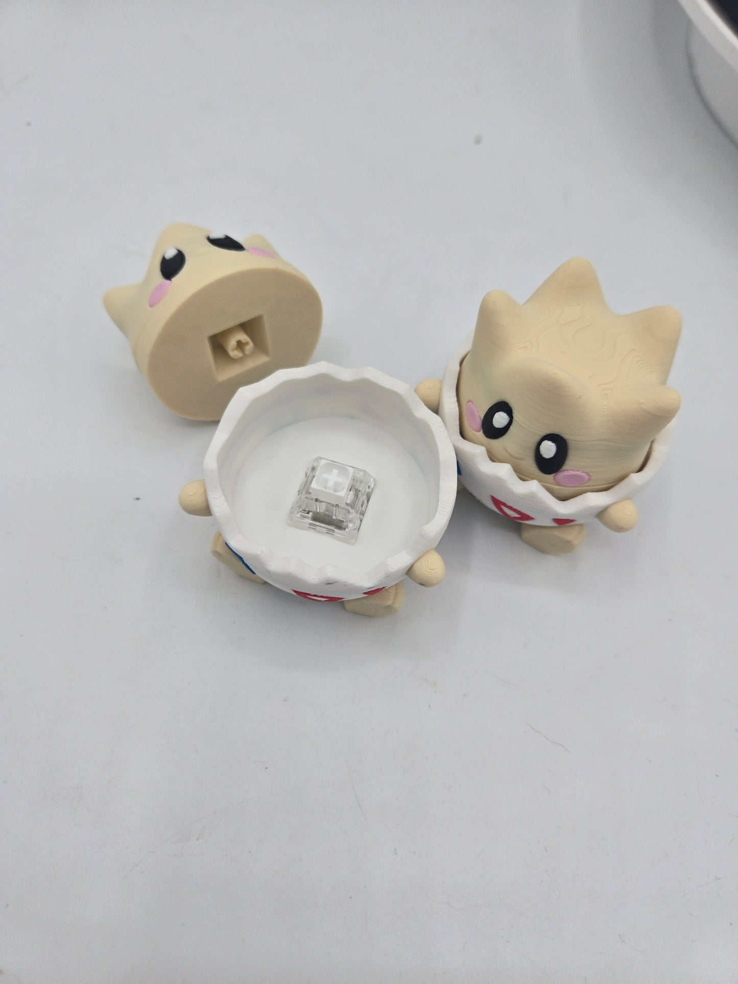 Togepi Pokémon-Themed Mechanical Key Switch Clicker Fidget – 3D Print