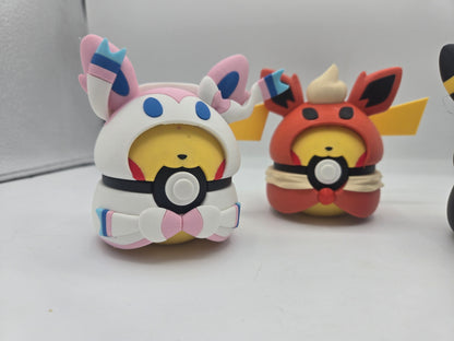 Pikachu Poncho Eeveelution Pokeball Clicker Fidget or Display 3D Print