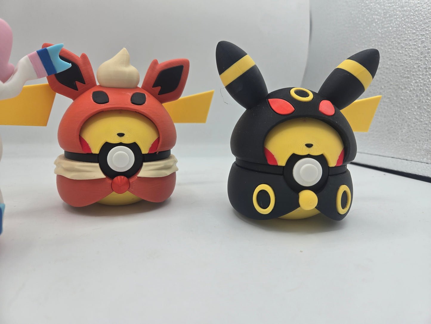 Pikachu Poncho Eeveelution Pokeball Clicker Fidget or Display 3D Print
