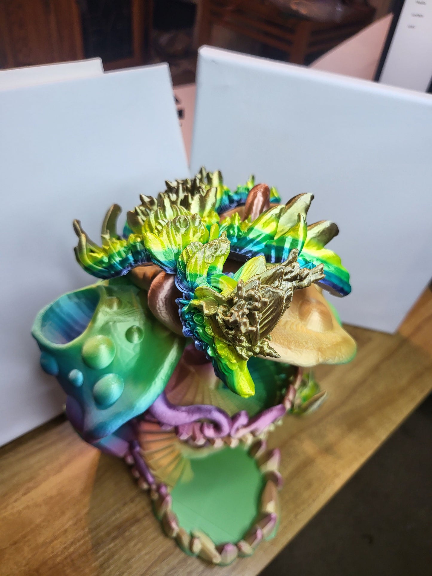 Mushroom Dice Tower (or Dragon Stand!) 3D Print