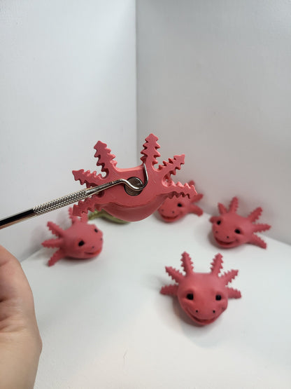 Grinning Axolotl Magnet 3D Print