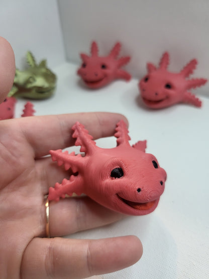 Grinning Axolotl Magnet 3D Print