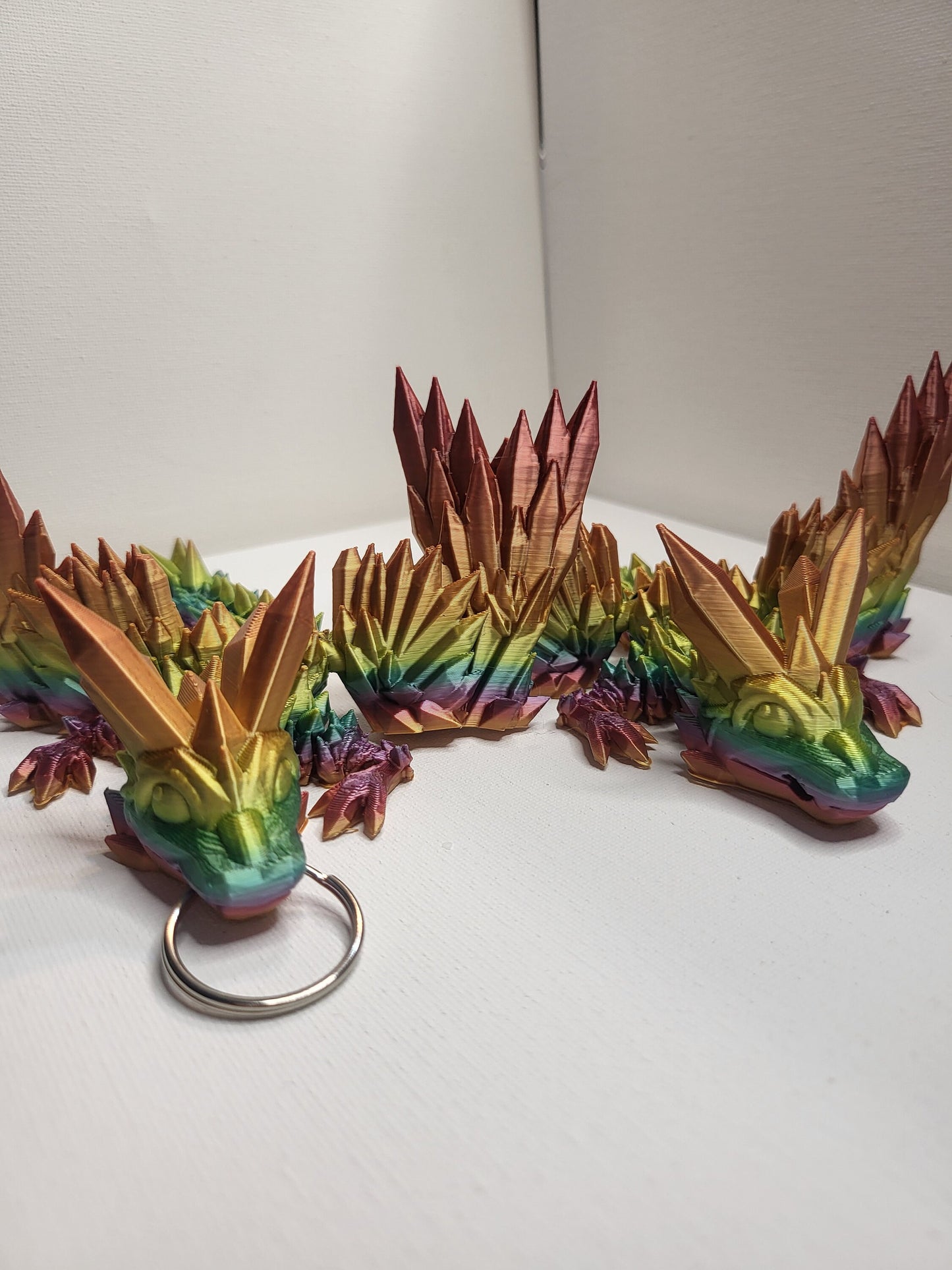 Crystalwing Dragon Tadlings (Keychain Optional) 3D Print
