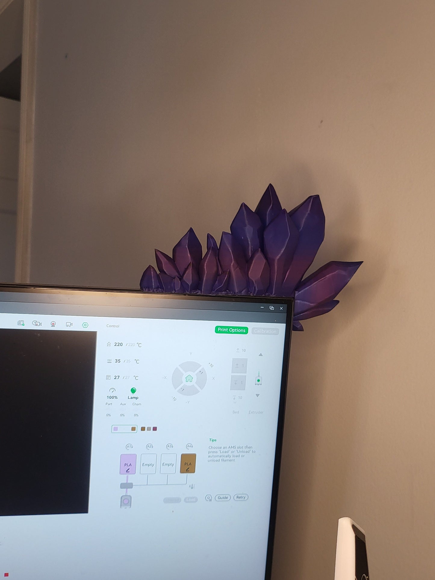 Crystal Corner Monitor Accent 3D Print