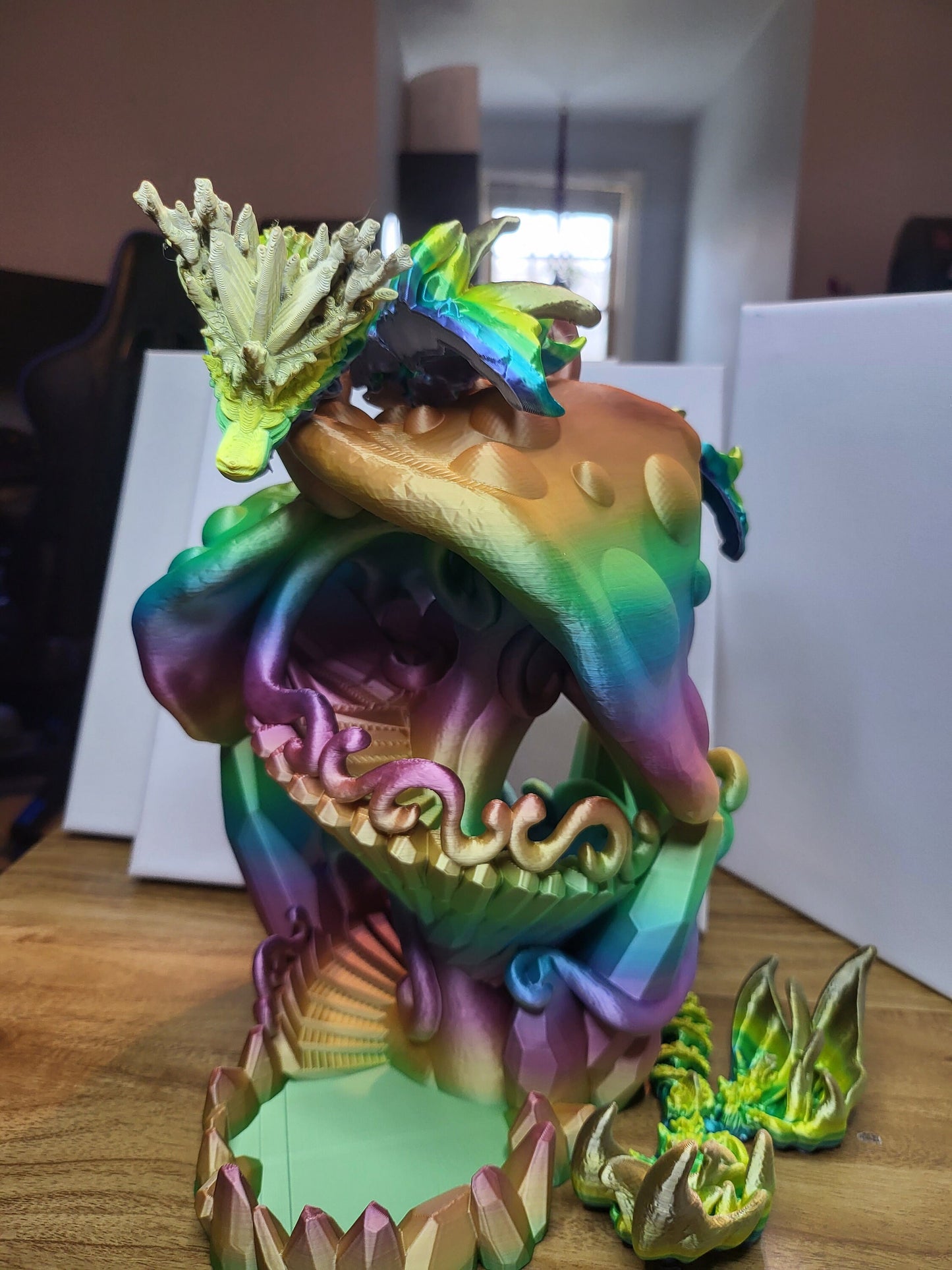 Mushroom Dice Tower (or Dragon Stand!) 3D Print