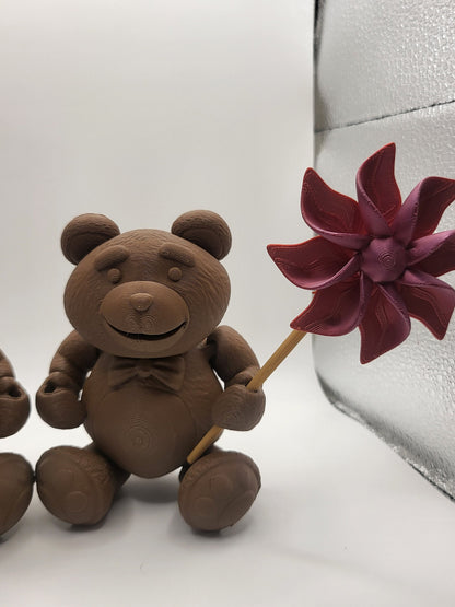 Teddy Bear with Pinwheel 3D Print