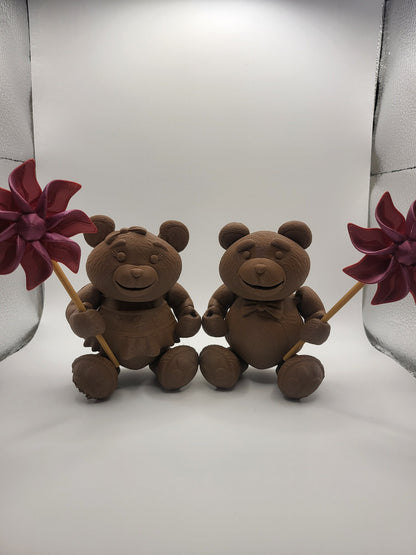 Teddy Bear with Pinwheel 3D Print