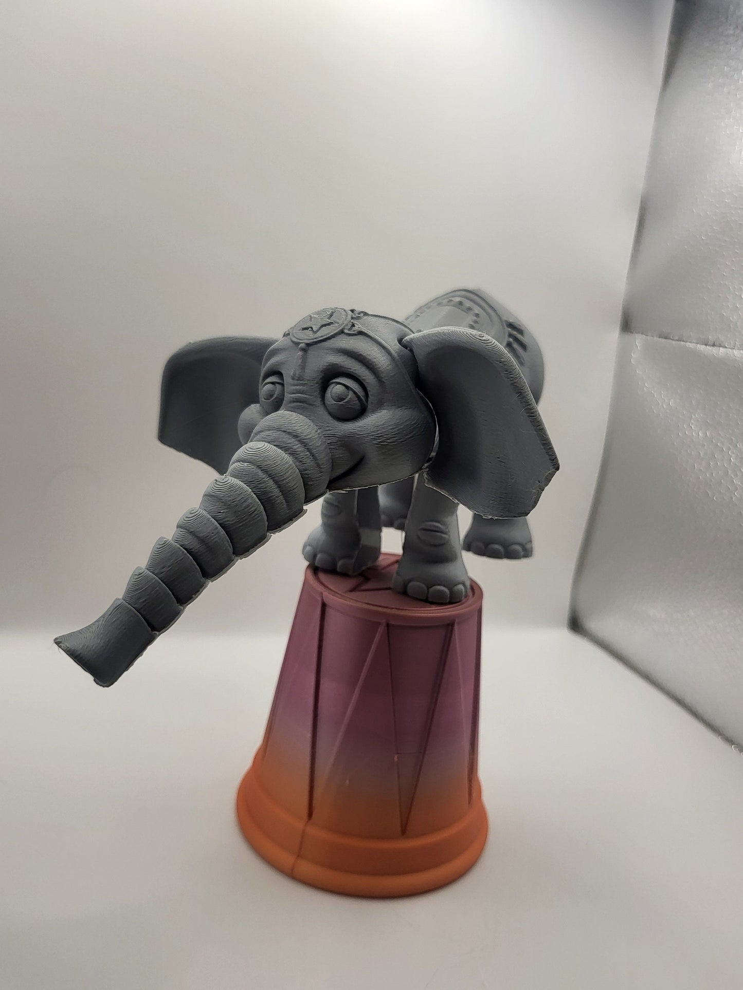 Circus Elephant (Optional Stand&Ball) 3D Print
