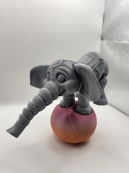 Circus Elephant (Optional Stand&Ball) 3D Print