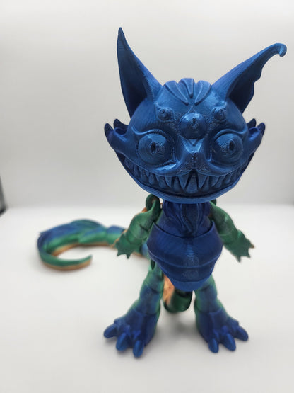 Three Eyed Scary Cat 3D Print