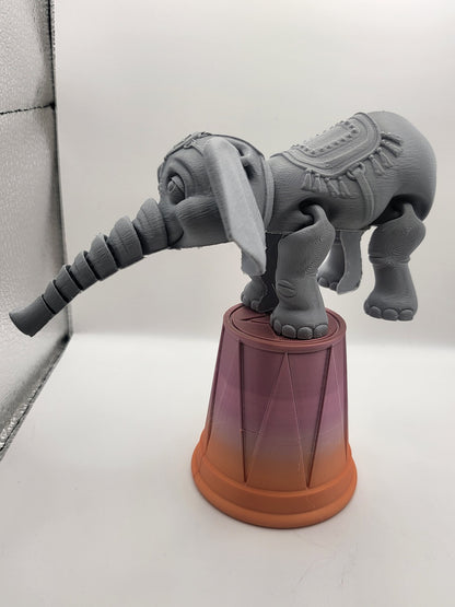 Circus Elephant (Optional Stand&Ball) 3D Print