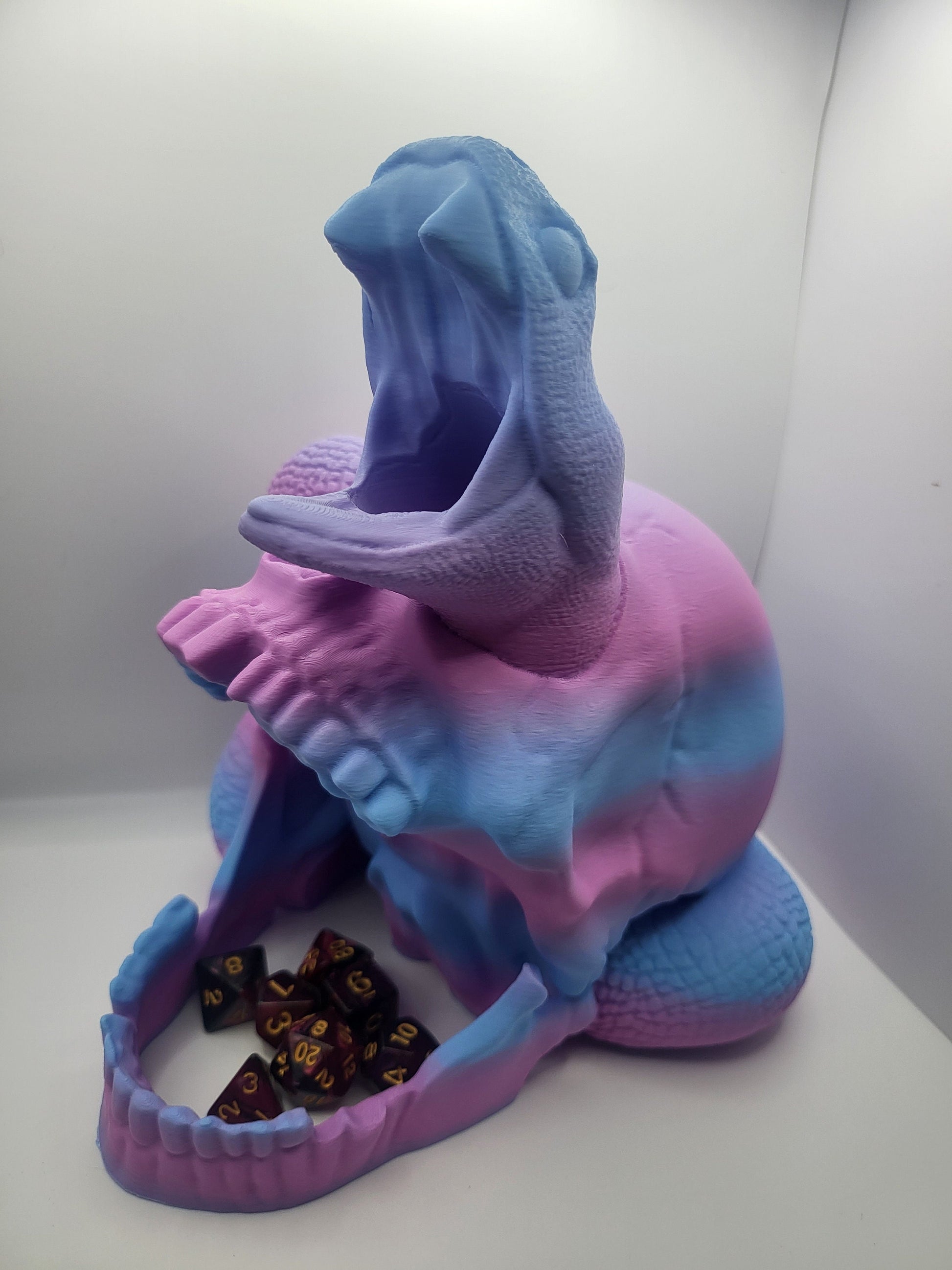 Skull and Snake Dice tower 3D Printed