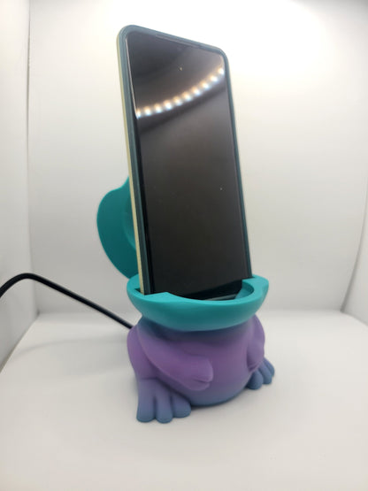 Cute Frog Phone/Phone Charger Holder/Apple Wireless Charger Dock 3D Print