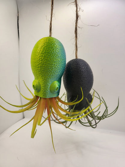Octopus Squid Air Plant Holder - Underwater Charm Unique 3D Printing Display
