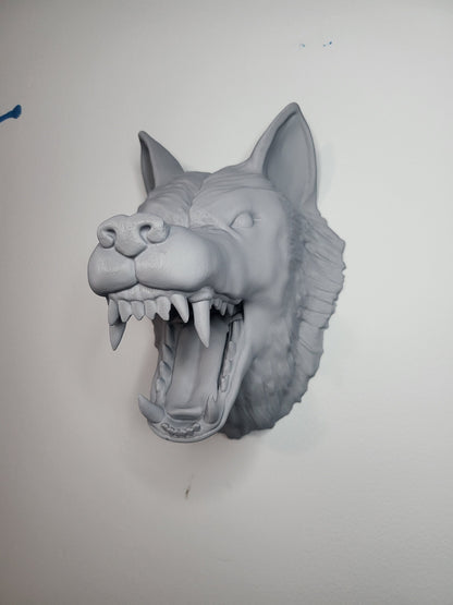 Wall Mounted Wolf Head (3D Print)