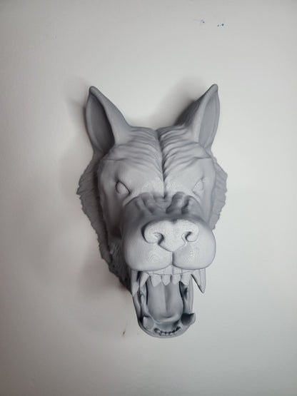 Wall Mounted Wolf Head (3D Print)