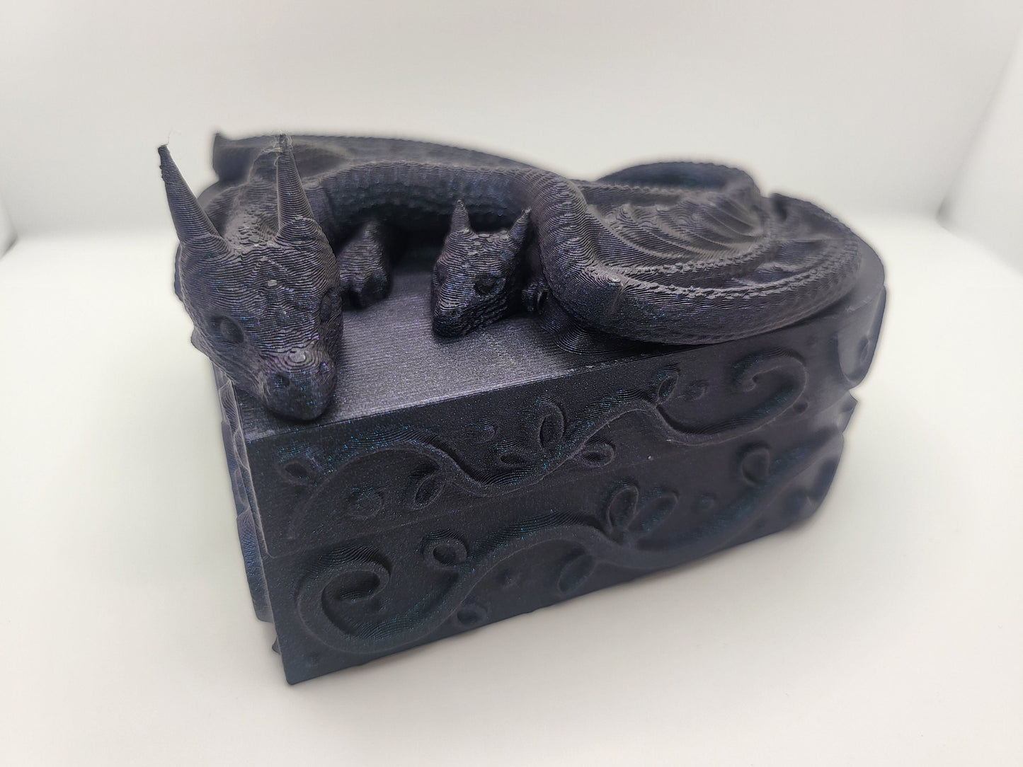 Heart-Shaped Dragon Jewelry/Trinket Box – Adult & Baby or Pair of Lovers | 3D Print