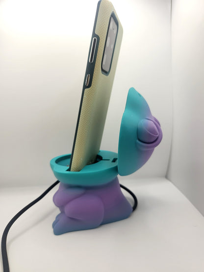 Cute Frog Phone/Phone Charger Holder/Apple Wireless Charger Dock 3D Print