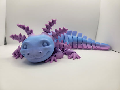 Smiley Axolotl Articulated 3D Print w/ Articulated Gills