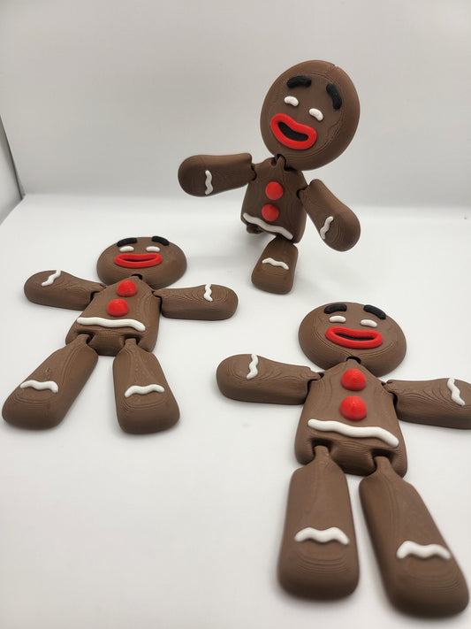 Gingerbread Man Christmas Ornament 3D Print